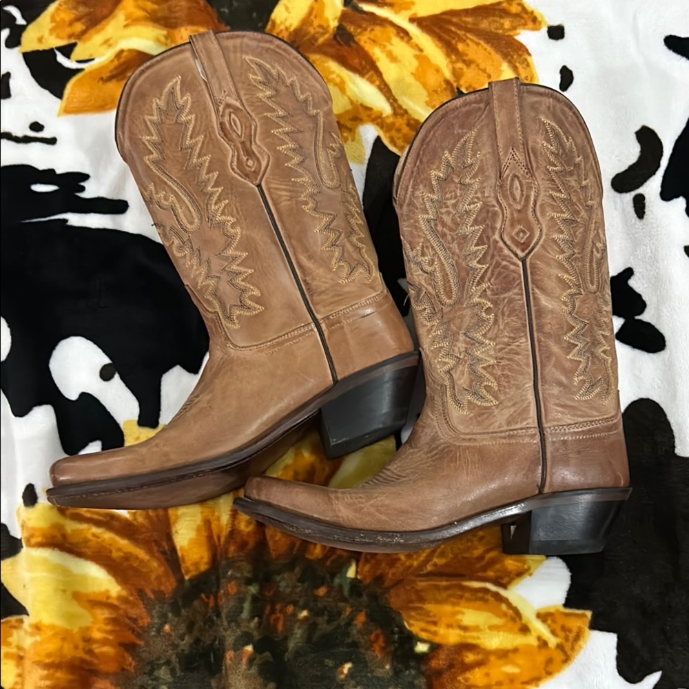 Old West Brown Cowboy Boots